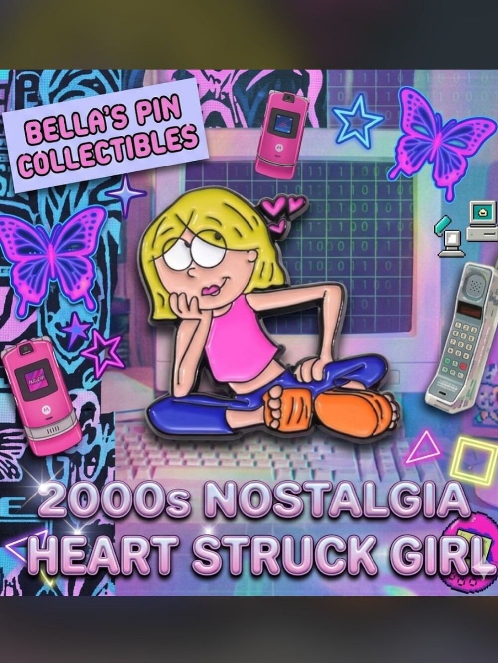💖 Brand NEW Dreaming Lizzie McGuire Lover Girl Enamel Pin! ✨🎀 Y2K Vibes